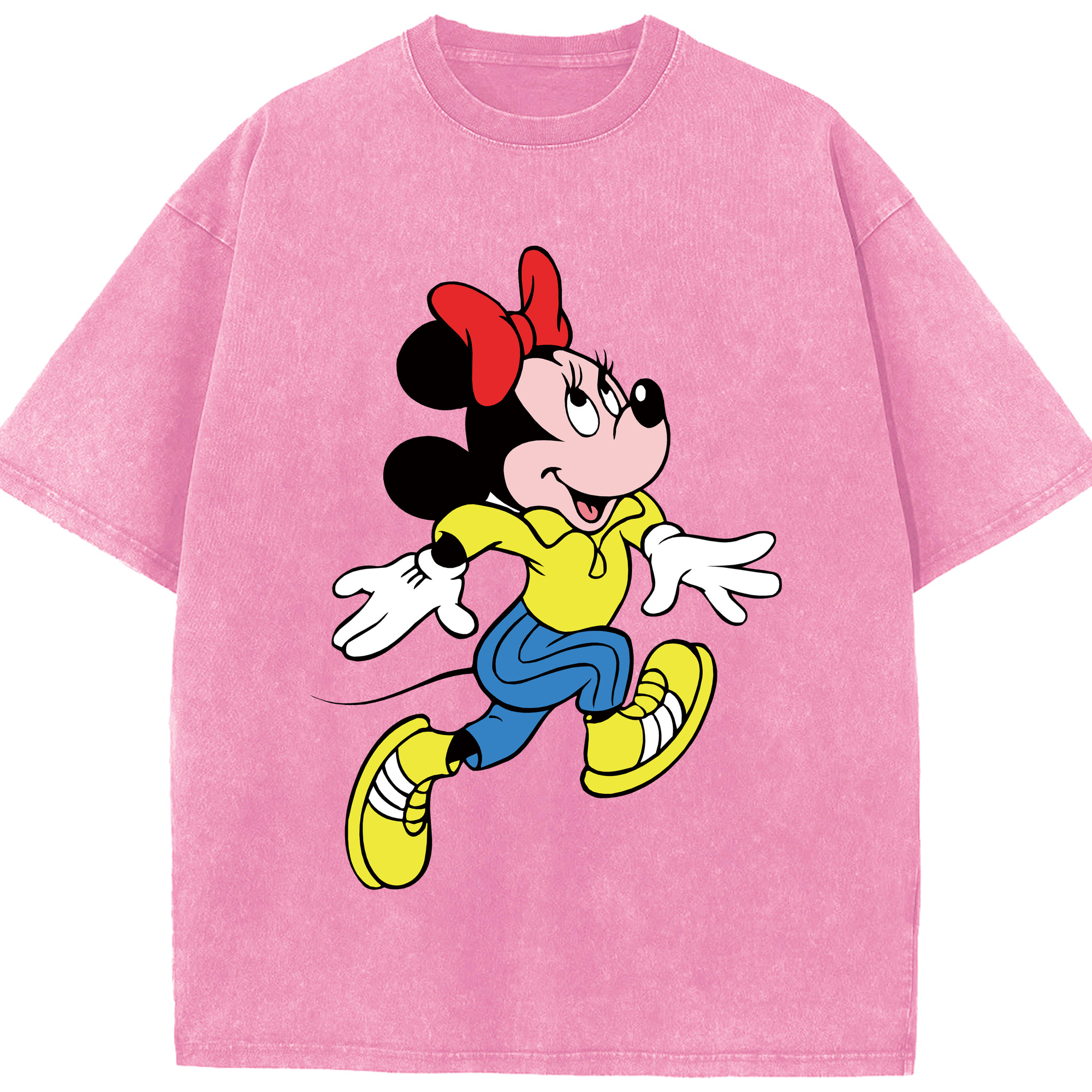 （画像用） ミッキーマウス Mickey Mouse 綿100% ヴィンテージ風 半袖Tシャツ（フロントプリント）